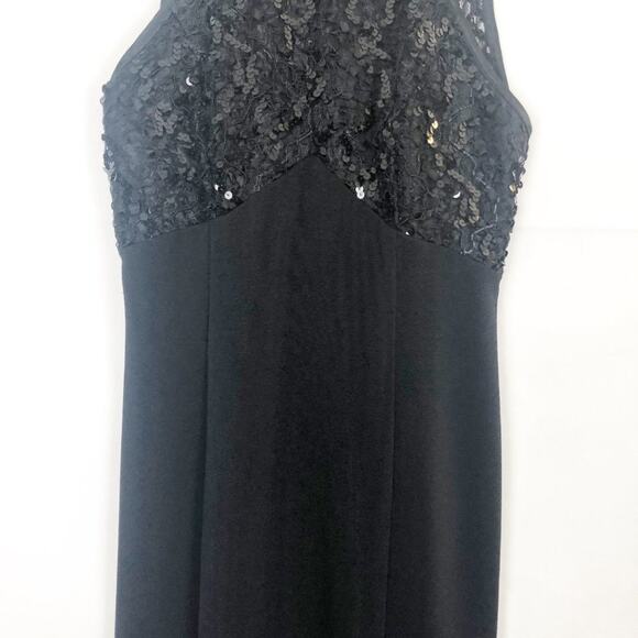 Vintage Cache Maxi Dress Womens Small Empire Sequin Formal Wedding Guest Party - Picture 5 of 14